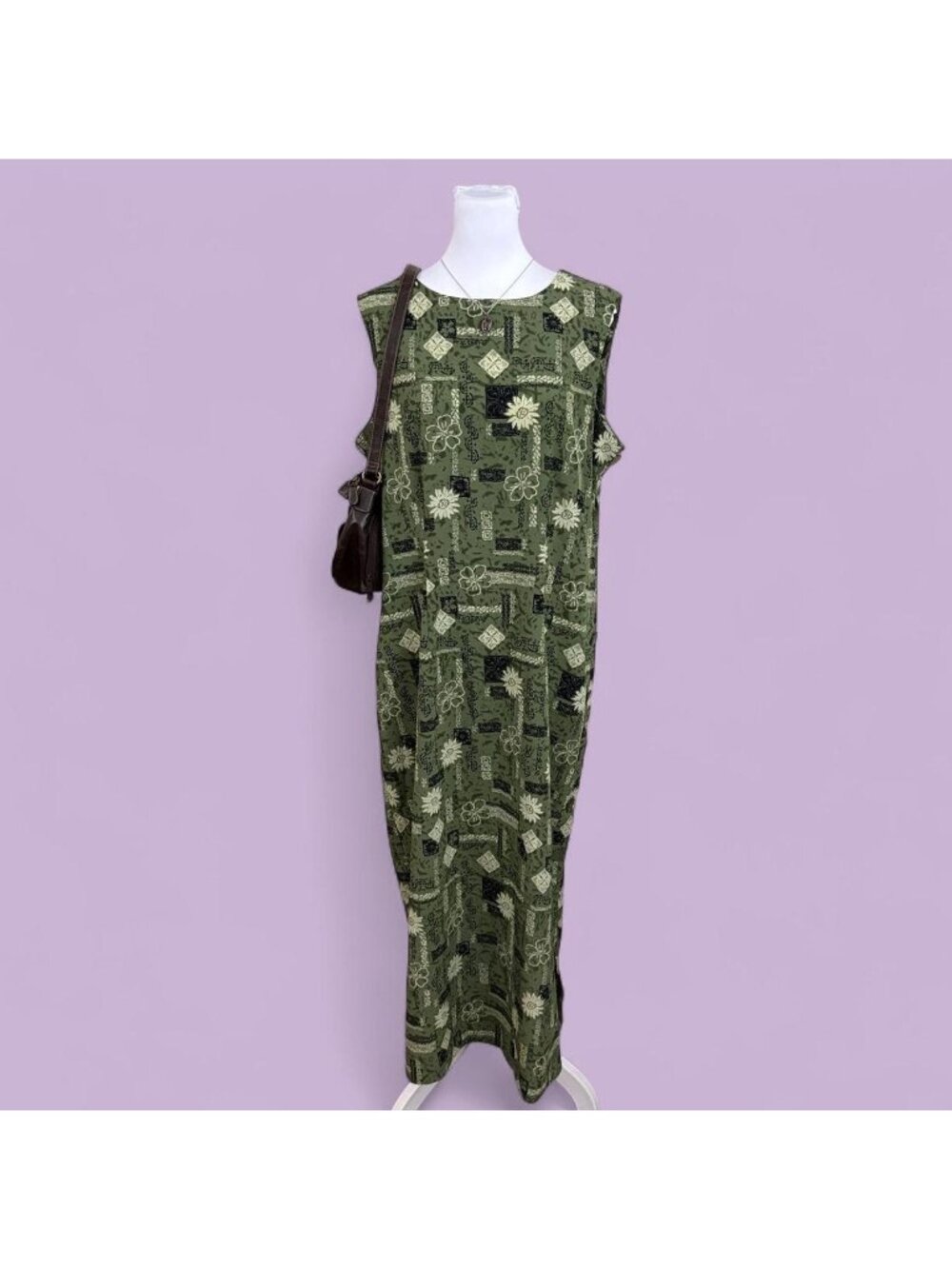 90s floral boho maxi dress